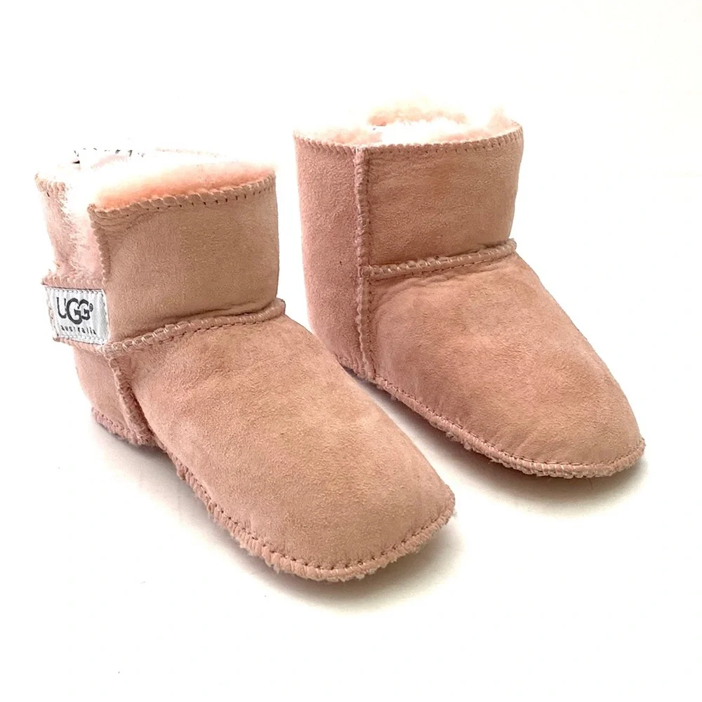 UGG Toddler Baby Erin Powder Pink Sheepskin/Suede Slippers